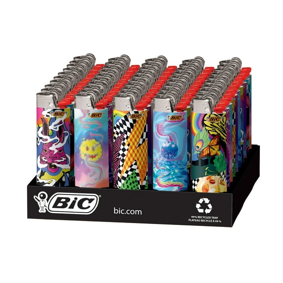 BIC Special Edition Prismatic Series Pocket Lighters, 50-Count Tray