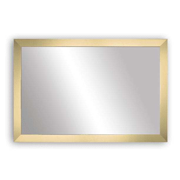 Meade Framed Wall Mirror Brushed Gold Vanity Mirror Multiple Sizes Walmart Com Walmart Com