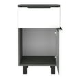 thumbnail image 5 of Nightstand 27" H, One Drawer, Storage with Door, Four Legs, Smokey Oak / White, 5 of 5
