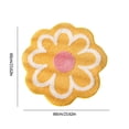 thumbnail image 3 of Holloyiver Cute Bath Mat, Soft Superfine Fiber Flower Bath Mat, 23.6 Inch Non Slip Water Absorbent Rug Bath Door Mats Rugs for Entrance Bedroom Kitchen Bathroom Toilet Floors (Yellow), 3 of 6