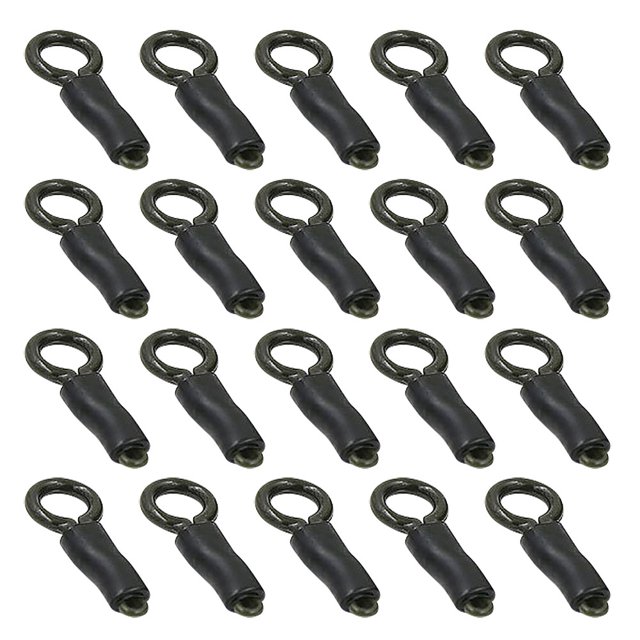 Ygjytge 20 Piezas Clips Metal para Pesca Tubo Bloqueo Mangas Peso para Convertir Pesca