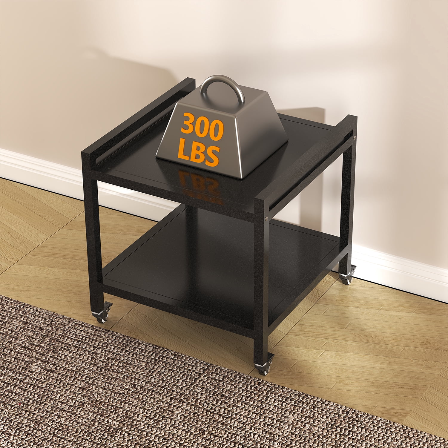Mini Fridge Stand with Wheels,Microwave Stand,Mini Fridge Stand with Storage,Mini Fridge Table,Microwave Stand with Storage,Organizer for Dorm, Apartment, Office, Bedroom,23.2"H*22.4"W*22.4"D