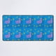 thumbnail image 1 of NUEVOS patitos de goma arcoíris: patito de goma índigo con tapete de escritorio de fondo azul, 1 of 1