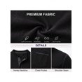 thumbnail image 2 of JWD Mens Long Sleeve Henley Shirt Casual Button Neck T Shirt with Chest Pocket Black L, 2 of 7