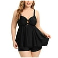 thumbnail image 2 of Danhjin Womens Tankinis Bathing Suits Plus Size Two Piece Tankinis Swimsuits for Women Bathing Suits Loose Swimwear, 2 of 8