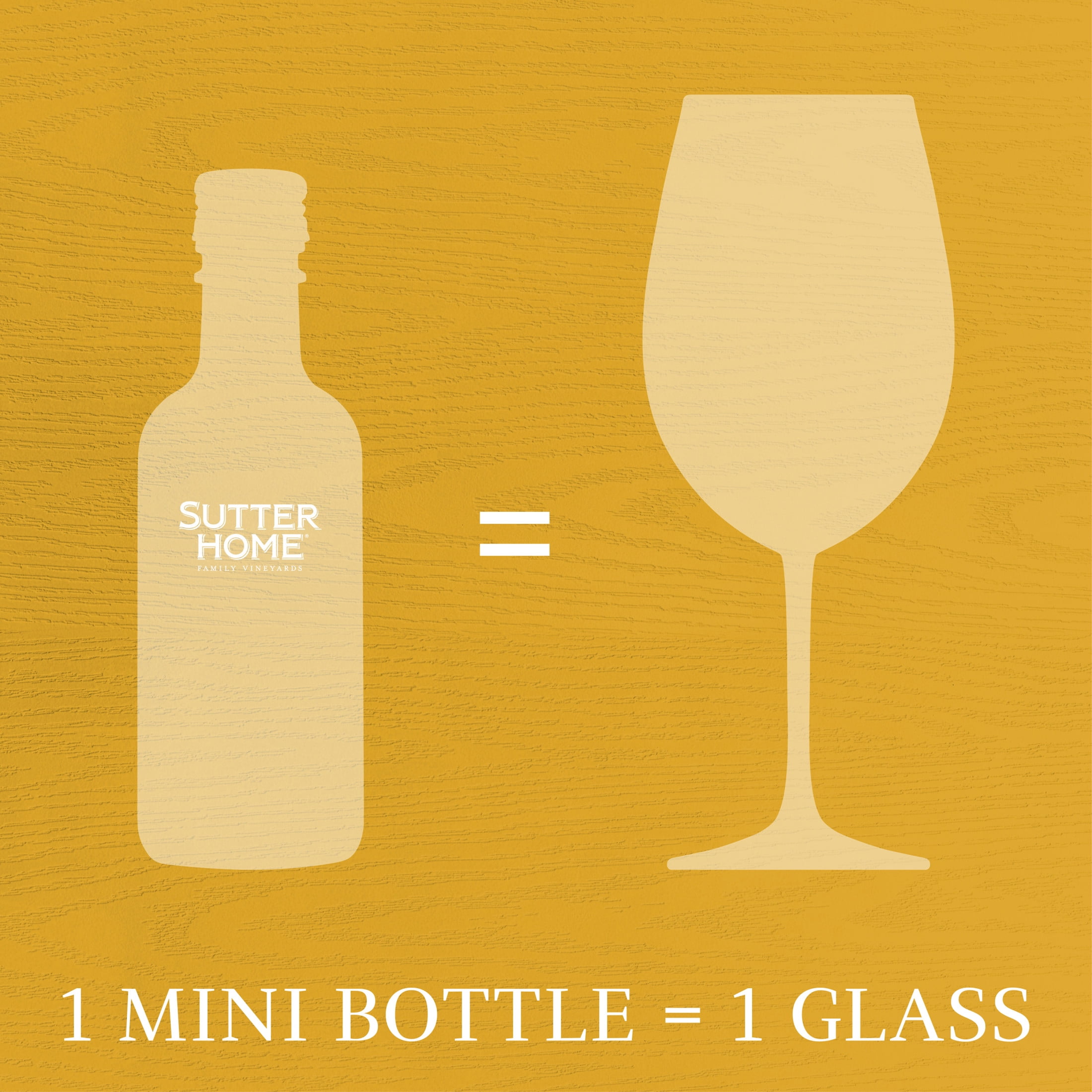 Sutter Home Chardonnay California White Wine, 4 Pack, 187 ml Glass Bottles, 13.5% ABV