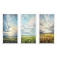 thumbnail image 2 of Designart "pasture Bold Horizon III" Landscape & Nature Framed Wall Art Set Of 3 - Green Meadow Frame Gallery Wall Set For Home Decor, 2 of 6