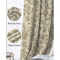 thumbnail image 6 of Beige Spring Floral Blackout Curtains 90 Inch Length 2 Panels Set for Living Room Bedroom, Farmhouse Flowers Elegant Pastoral Privacy Window Treatment Thermal Insulated Black Out Drapes 52"x90", 6 of 8