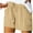 Khaki, variant on POROPL Womens Summer Shorts Elastic Waist Casual Loose Shorts with Pockets