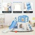 thumbnail image 6 of Nyeekoy 8 in 1 Toddler Slide, Kid Slide Freestanding, for Age 1-3, with Basketball Hoop and Telescope, Indoor Outdoor,Blue, 6 of 16