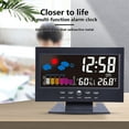 thumbnail image 4 of Alarma LED Termómetro rectangular Hygrómetro Medidor de temperatura Estación meteorológica Compras Mall Restaurante Reloj electrónico Inevent HA010553-00B, 4 of 7