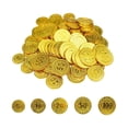 thumbnail image 2 of 2x 100 Pedaozs Juguete de Monedas de de Plástico Chips de Accesorios de Disfraces Cosplay para de Halloween Hugo Fichas de póquer juego de casino, 2 of 10