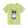 thumbnail image 4 of SGFCWSX Boys Short Sleeve T-Shirt, Kids Graphic Summer Tees Crew Neck Regular Fit Casual Tops Green Size 5-6Years, 4 of 4