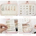 thumbnail image 4 of LQQBOX Jewelry Organizer Box Travel Jewelry Case,Jewelry Boxes for Women,Small Double Layer Mini Jewelry Display Holder for Rings Earrings Necklace Bracelets,Best Gift Box for Girls Women,Pink, 4 of 7