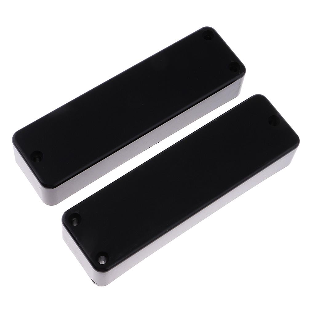Rushawy 6x2 Pieces 3 Screw Hole Sealed Closed Pickup Covers for Electric Bass Guitar