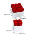 thumbnail image 4 of Ramo de rosas inmortales Advancent Rosa preservada Autoensamblaje color blanco rojo 4 cabezas, 4 of 6
