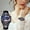 BlueBU, variant on WWG Unisex Luminous Quartz Watch with Multi-Dial Design - Black Case Gold Dial Leather Strap Leisure Wristwatch, Ideal Gift for Christmas Birthday Valentine's Day