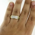 thumbnail image 2 of 1Ct Round Cut Simulated Diamond Cluster Men's Wedding Band Ring 14k Yellow Gold Plated 925 Silver, 2 of 5