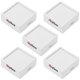 thumbnail image 1 of Caja Plástica Blanca GlamWhite4 5Pzas Blanco 4x4x1.7 Plástico Interior Terciopelo Joyero con Logo., 1 of 3