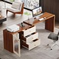 thumbnail image 4 of Tribesigns L Shaped Computer Desk, Modern Corner Home Office Desk for Home Office, Rustic Brown, 4 of 5