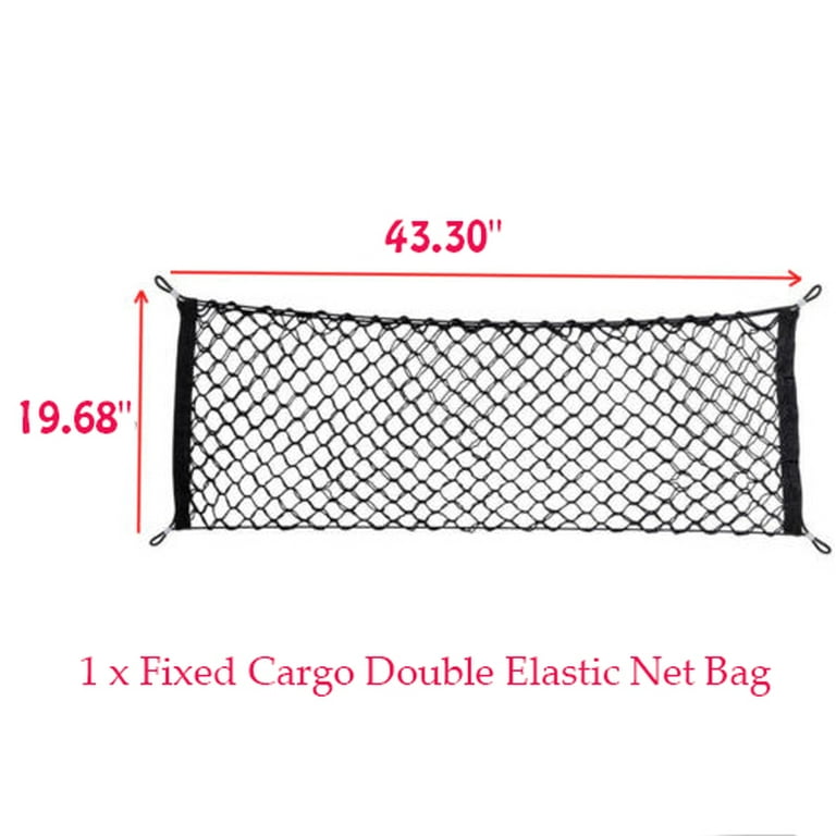 2 Packs Heavy Duty Cargo Net, Wenye Stretchable Adjustable Elastic