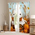 thumbnail image 3 of jejeloiu Kawaii Halloween Ghost Curtains and Drapes,Autumn Fall Maples Black Out Curtains,Cartoon Pumpkin Lantern Curtains Pack of 2 (52x63 Each) For Child,Luxury Bedroom Decor, 3 of 6