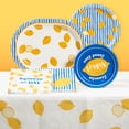thumbnail image 5 of Way to Celebrate Summer Lemon Disposable Paper Tablecloth, Blue and Yellow, 54" x 84", 5 of 5