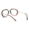 thumbnail image 4 of SA106 Unique Flat Top Bridge Plastic Aviator Racer Womens Clear Lens Glasses Tortoise, 4 of 4