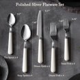thumbnail image 4 of Carote 20-Piece Stainless Steel Flatware Set for 4, Silverware Set with White Handle, Durable Cutlery Set for Home, Kitchen & Restaurant, Mirror Polished Spoon and Fork Set, Dishwasher Safe, 4 of 7
