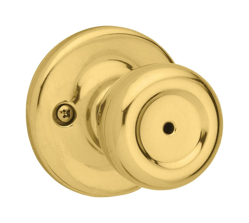 Kwikset Tylo Bed & Bath Privacy Door Knob Polished Brass 300T 3 CP V1 