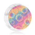 thumbnail image 3 of Round Glass Ashtray 8.5×3.5in Non-Bubble Anti-Rolling Edge Smooth Not Hurt Hands For Living Room Bedroom Work Hotel Office Car Darkorchid Tie Dye Background Rainbow Colors Tie-Dye Pattern, 3 of 8