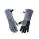 thumbnail image 2 of Guantes de soldadura de forja resistentes al calor de 932 °F, piel de vacuno de 14 pulgadas, manga larga y forro aislado, guante para parrilla para soldador Tig/Mig/barbacoa/huevo verde/estu, 2 of 5