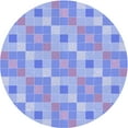 thumbnail image 1 of Ahgly Company Machine Washable Indoor Round Transitional Light Slate Blue Area Rugs, 5' Round, 1 of 7
