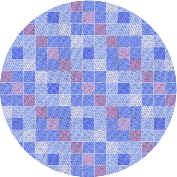 Ahgly Company Indoor Square Patterned Light Slate Blue Area Rugs, 3' Square