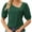 Green, variant on Baqcunre T Shirts For Women Womens Casual Puff Sleeve T Shirts Asymmetrical V Neck Tops Loose Fit Tunic Blouses Tunic Tops Workout Tops For Women Black L