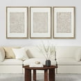 thumbnail image 2 of IDEA4WALL Framed Canvas Print Wall Art Set of 3 Minimalist Linear Design Digital Art Wall Decor Neutral Tones Geometric Illustrations Prints Vintage Minimal Artwork - Natural 16"x24"x3, 2 of 5
