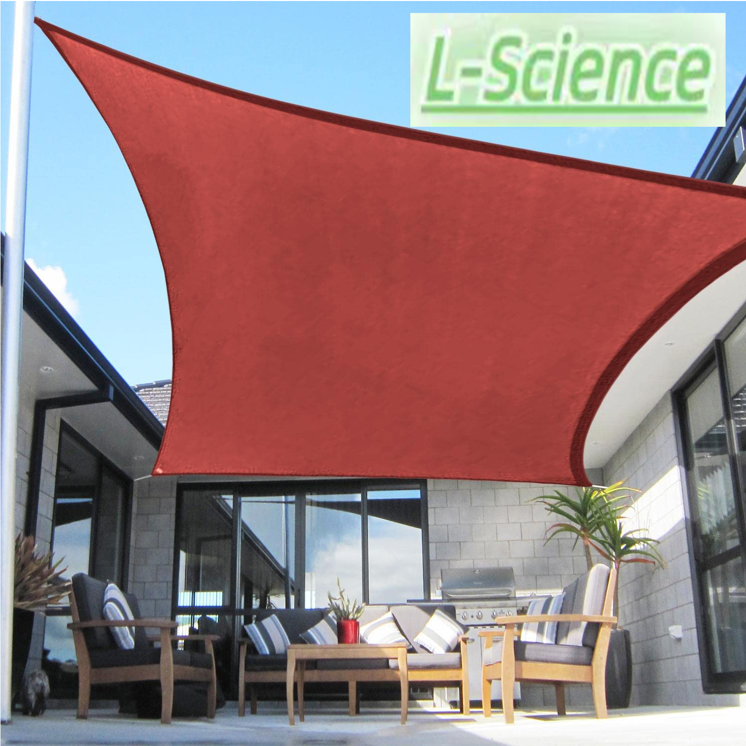 Sun Shade Sail Canopy Cover for Patio Outdoor, 185GSM Rectangle