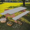 thumbnail image 3 of 3 PCS Picnic Table Cover with Bench Covers Waterproof Camping Tablecloth Flannel Backing Elastic Edge Wipeable Plastic Cover Vinyl, 3 of 7