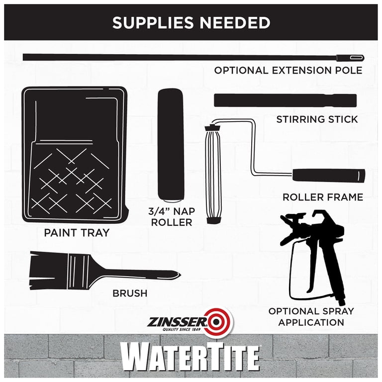 Zinsser WaterTite Matte General Purpose Waterproofing Paint, 1 Gallon photo 8