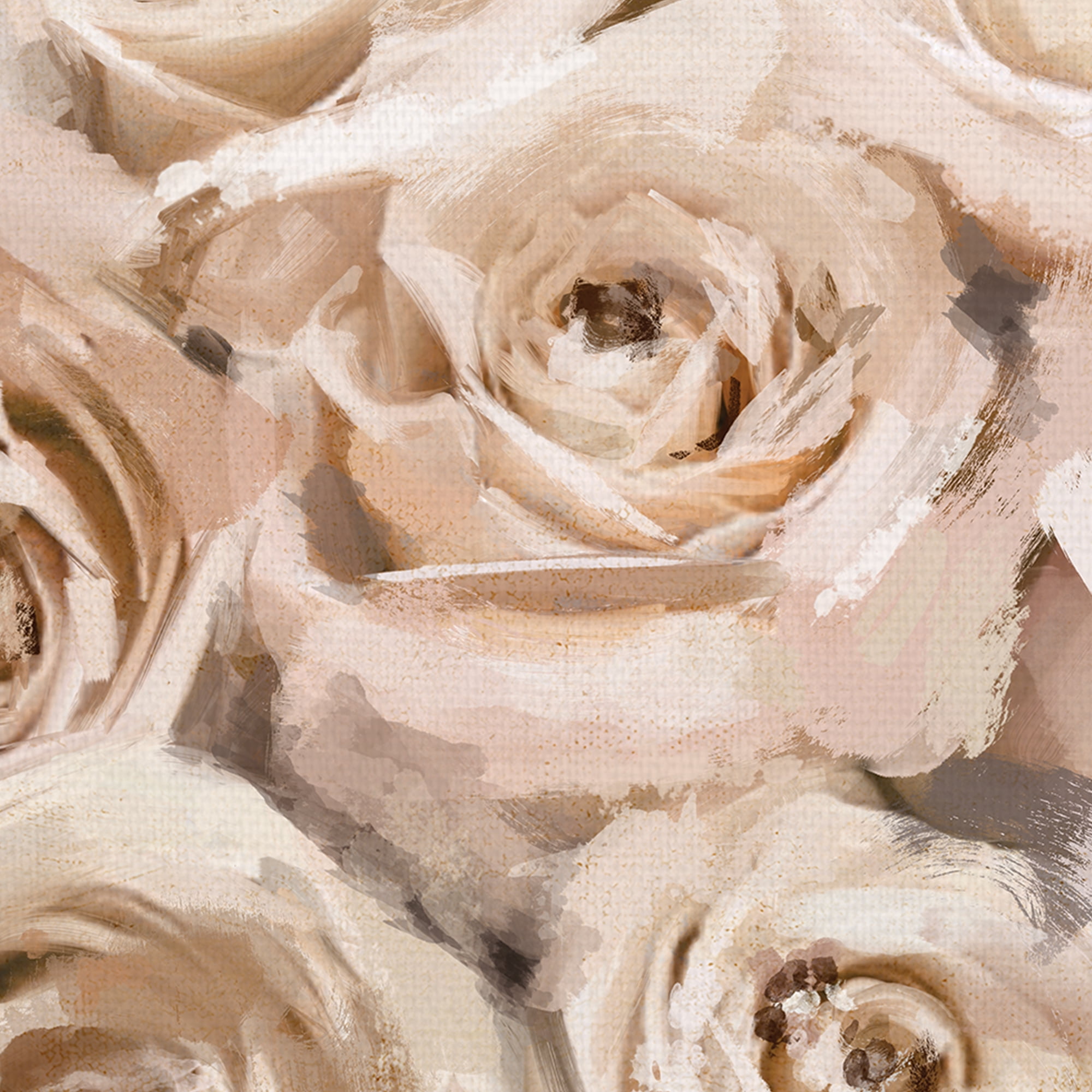 Masterpiece Art Gallery Paper Roses Coral by Studio Arts Canvas Art Print