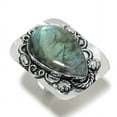 thumbnail image 2 of Natural Labradorite Gemstone Handmade 925 Sterling Silver Ring Size 10, 2 of 2