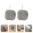 thumbnail image 3 of 2pcs Hand Towels Chenille Hand Towels Hanging Quick Dry Hand Towels Balls, 3 of 6