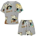 thumbnail image 2 of Mugman Cuphead Ms. Chalice Summer Home Suit For Womens Short-Sleeved Pajama Set 2pcs Loungewear Soft Sleepwear T-Shirts Tee Shirt Top And Short Sleeping Pants, 2 of 8