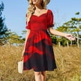 thumbnail image 3 of Red wave. Design for lovely ladies. Sleeveless Dress long dress women summer cute dress, 3 of 6