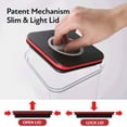 thumbnail image 7 of Neoflam Smart Seal 8pc Patent Airtight Kitchen Pantry Canister/Organizer Clear Plastic Container & Simple Twist, 100% Leak Proof, Dishwasher Safe, BPA Free, Dry Food Storage Set, Square, Black/Red Lid, 7 of 7