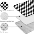 thumbnail image 5 of Black and White Checkered Pattern Bathroom Rugs Sets 3 Piece,Toilet Cover Set,Absorbent Non Slip Bathroom Mats Sets with U-Shaped Contour Rug Toilet Rug Set, 5 of 5