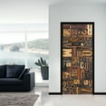 3D Door Mural Door Sticker Removable Self Adhesive Wall Decal Removable