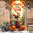 thumbnail image 3 of Decorative Poster Autumn Theme Happy Fall Y'all Animals Graphic Decorative Design for Seasonal Decoration Adult Event Party, 3 of 9