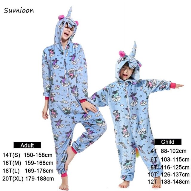Kigurumi-Pijamas de unicornio para niñas, ropa de dormir de invierno con animales, Panda, cerdo, mono de Navidad, conjuntos de Pijamas para bebés