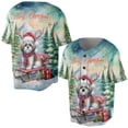 thumbnail image 3 of Merry Christmas Santa Reindeer Antlers Shih Tzu Sleigh Xmas Winter Holiday All Over Print 3D Baseball Shirt Lion Dog Lover Gifts Softball Sport - 00023, 3 of 6